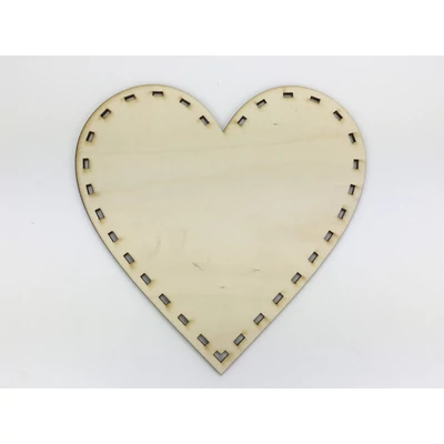 Natúr fa - Szalaggal körbefűzhető szív 20cm