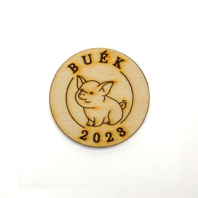 Natúr fa - &amp;quot; BUÉK&amp;quot; malacos tallér 4,5cm
