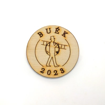Natúr fa - &quot; BUÉK&quot; kéményseprős tallér 4,5cm
