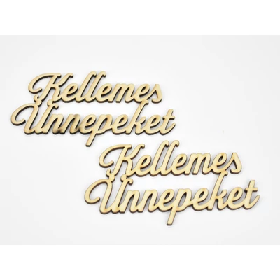 Natúr fa - "Kellemes Ünnepeket" felirat  2db/csomag
