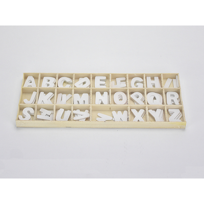 Fa betűk dobozban fehér 2,3cm