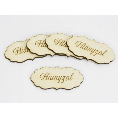 Natúr fa - "Hiányzol" fodros tábla 5db/cs