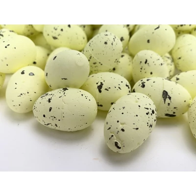 Festett polisztirol tojás természetes színek 3cm x 4cm 120db/csomag - sárga OKOSÁR!