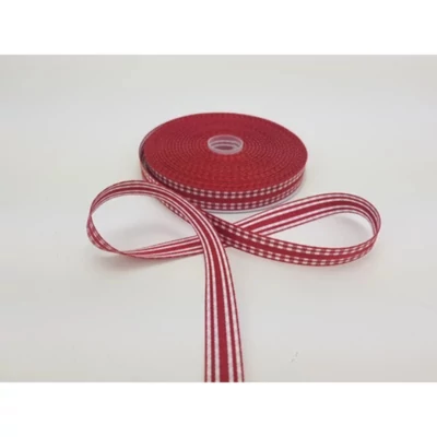 Kétoldalas szalag 1,5cm  piros