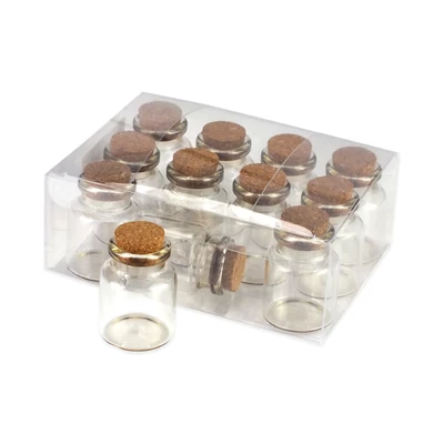 Üvegcse parafadugóval 3*4cm 12db/dob 