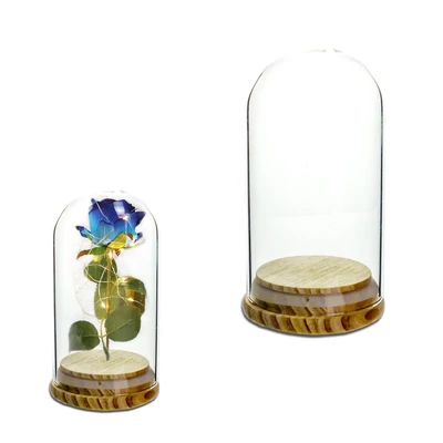 Üvegbúra fa talppal 6,5*12cm 