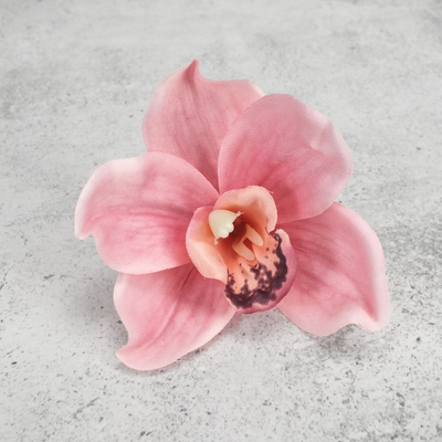 Orchidea fej 4db/csom rózsaszín