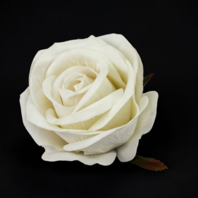 Bársony Rózsafej Krém Selyemvirág - Kosárbolt Rózsafej