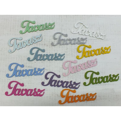 Fa Tavasz felirat lenkék 15cm
