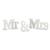 Mr&amp;Mrs fa asztali felirat fehér