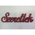 Fa &quot;Szeretlek&quot; felirat meggypiros 15cm