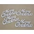 Merry Christmas felirat 10cm fehér 4db/csomag