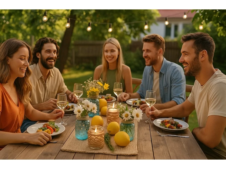 DIY nyári asztaldíszek – kreatív ötletek kerti partikhoz és erkély vacsorákhoz