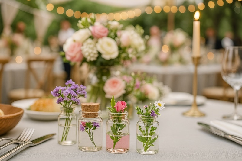 Üvegcse dekor esküvőkre