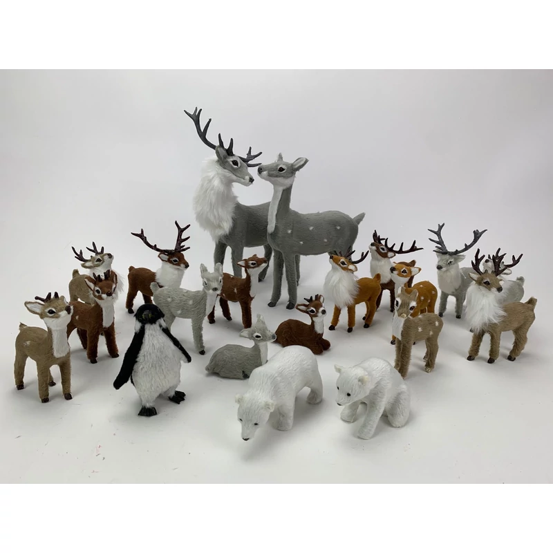 Őzike ülő aranybarna prémium 6cm