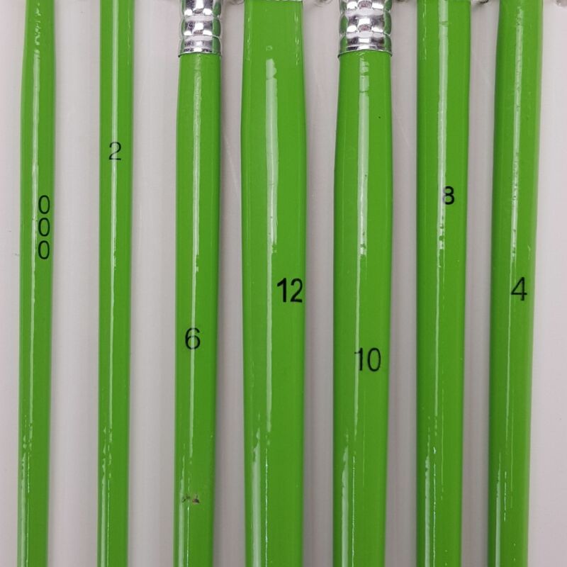 Ecset készlet 7 db-os zöld nyelű (0-2-4-6-8-10-12)