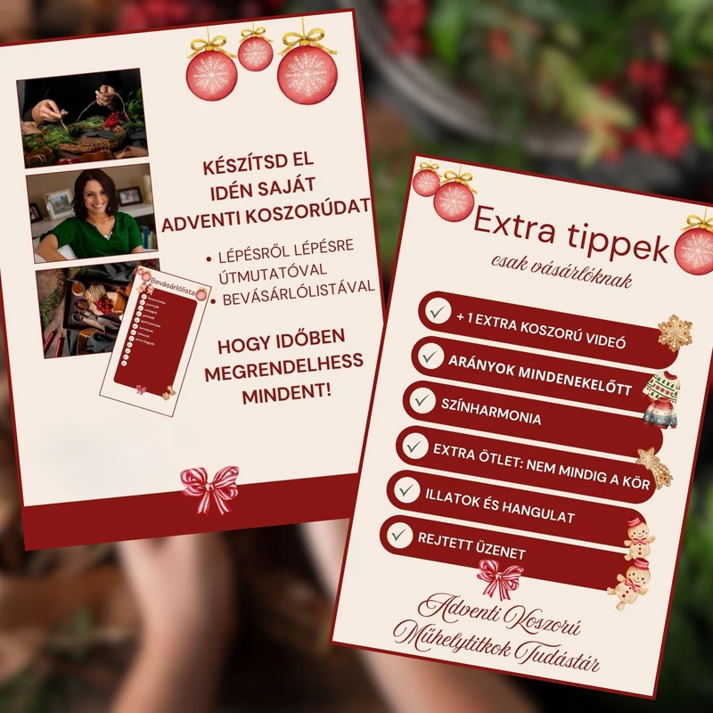 Adventi Koszorú Műhelytitkok - Tudástár