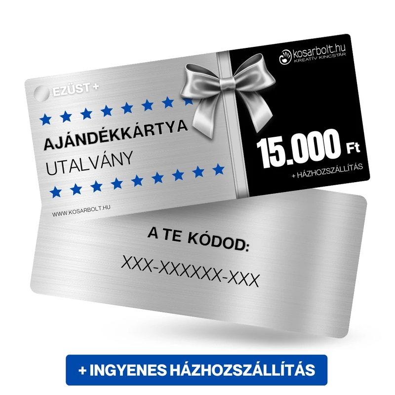 EZÜST ajándékkártya + házhozszállítás