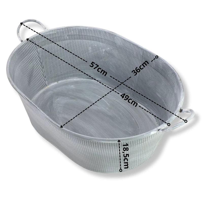 Ovális fém virágtartó 3db/szett 4/#