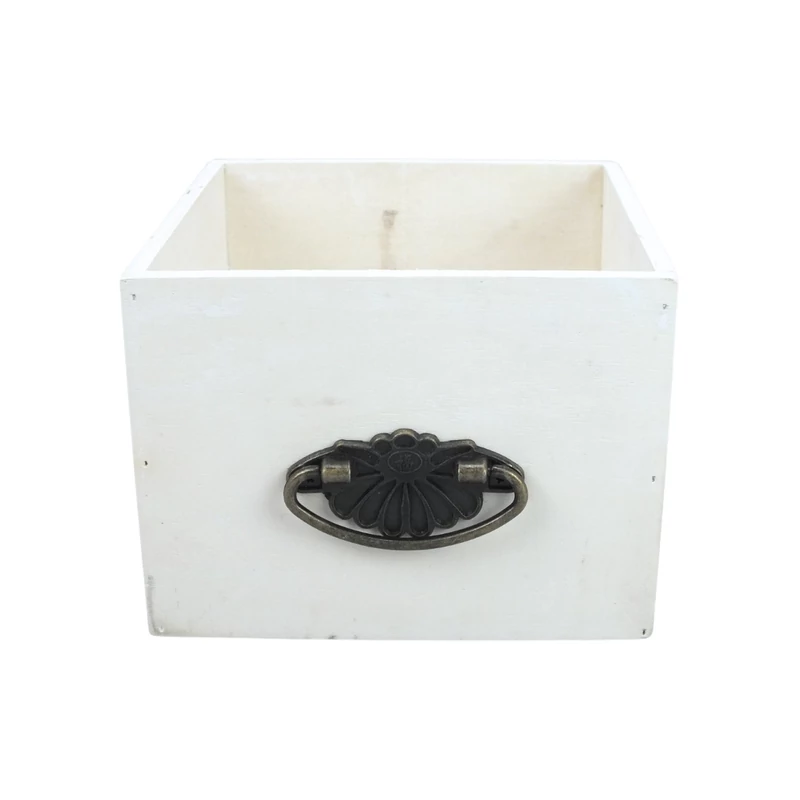 Dekoláda fehér kocka fogantyúval 16x16x12cm