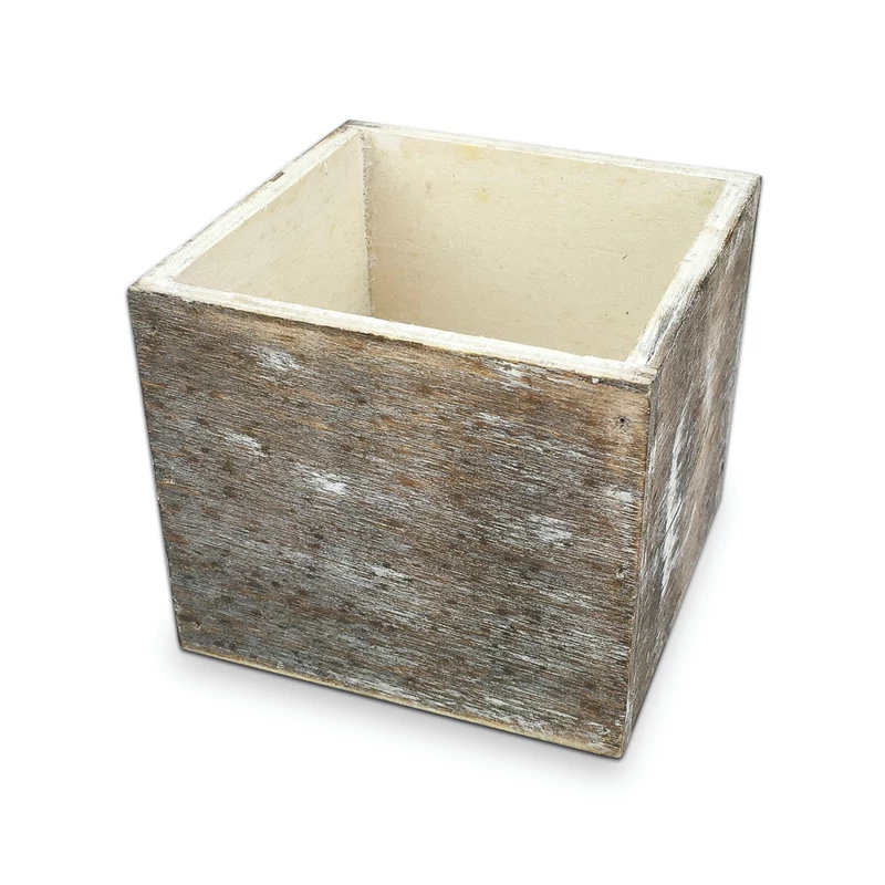 Dekoláda szürkésbarna koptatott kocka 9x9cm