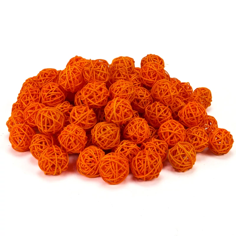 Vessző gömb narancs 3cm 100db/csomag