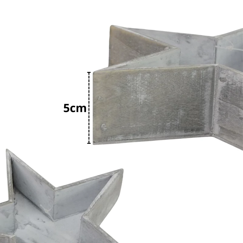 Fa csillag tál szürke