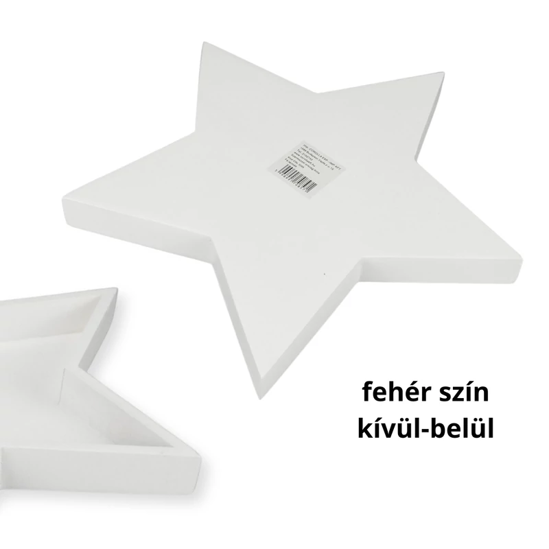 Fa csillag tál fehér