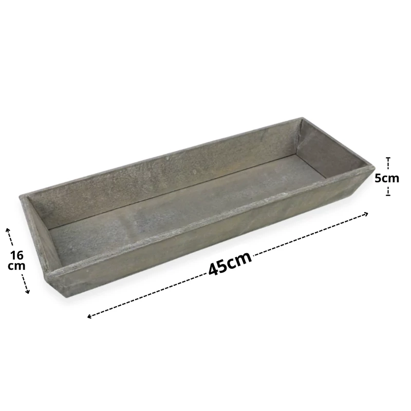  Antik szürke fa tálca közepes 46x16x2,5cm 20/#