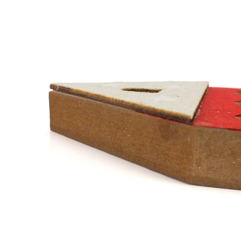 Házikó csillagos piros-fehér 19cm