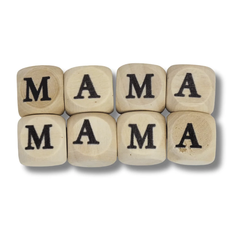 Fa dobókocka natúr - MAMA 2szett