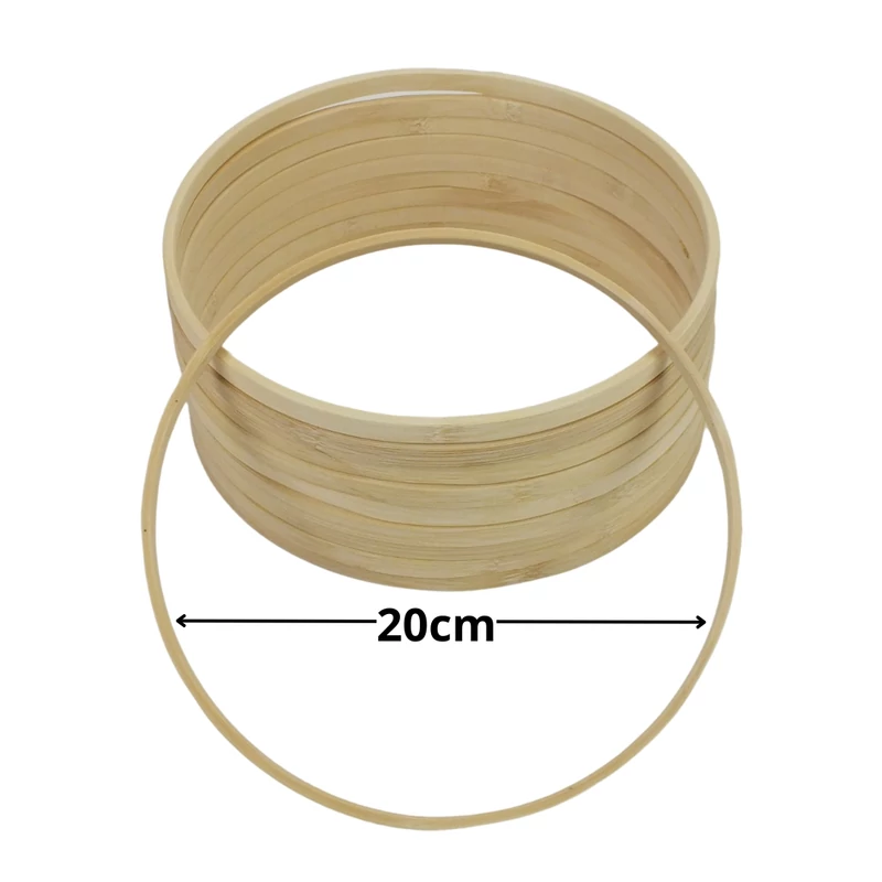 Fa karika álomfogóhoz, makraméhoz 20cm*1cm 10db/csomag