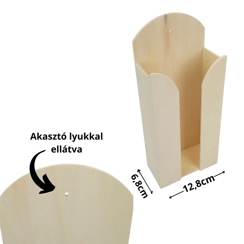 Natúr nagy papírzsepi tartó 30cm