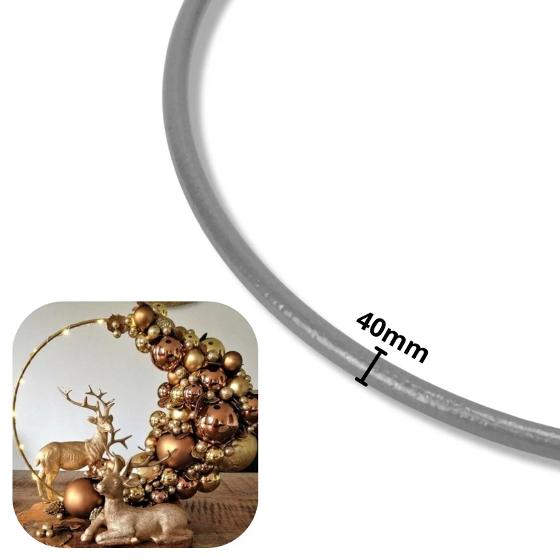 Fém karika ezüst 20cm