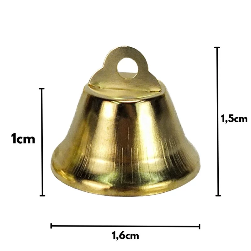 Fém csengő arany 1,6cm 2000db/csomag - OKOSÁR!