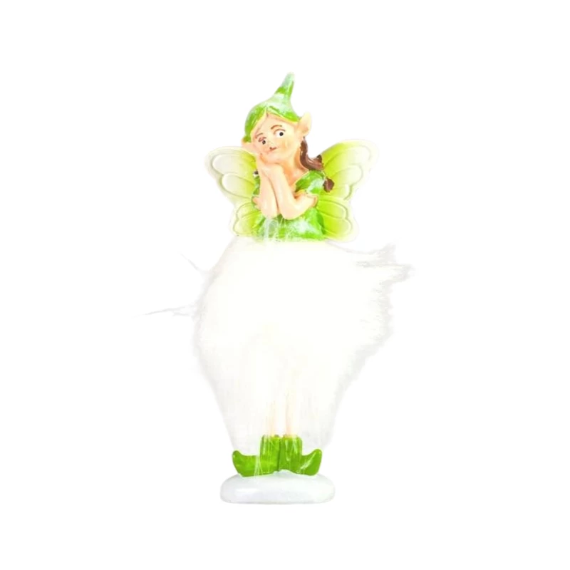 Zöld ruhás tündér 13cm - KIFUTÓ