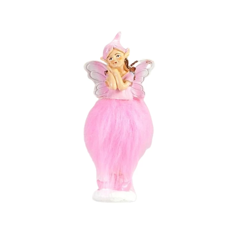 Rózsaszín ruhás tündér 13cm