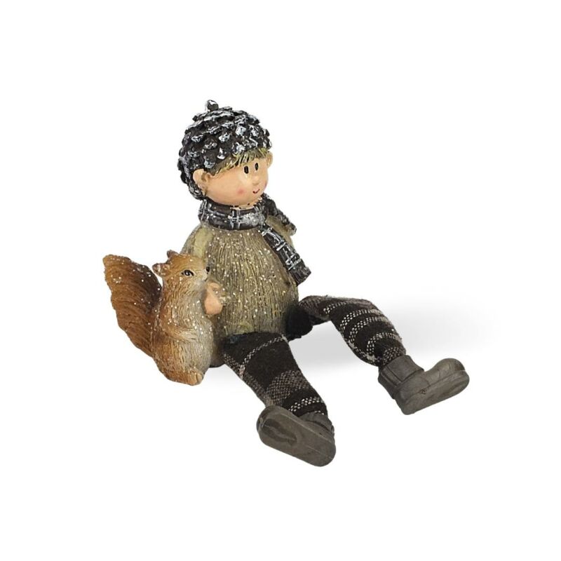 Lógólábú fiú figura mókussal