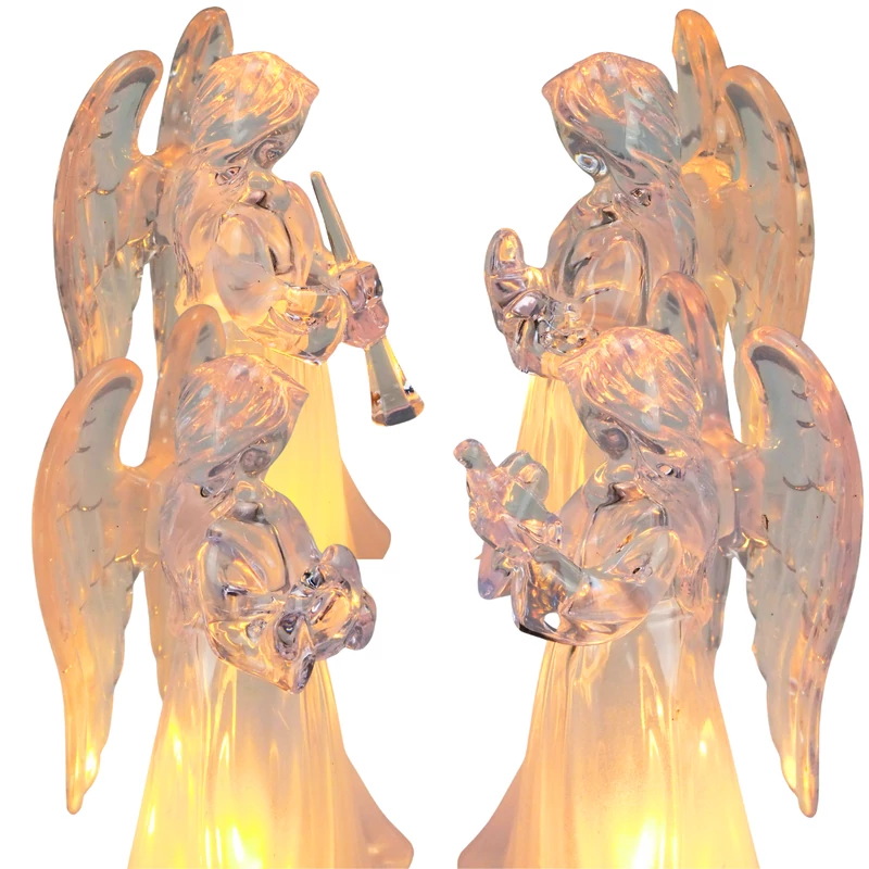 Világító angyalka 11cm (4 féle)