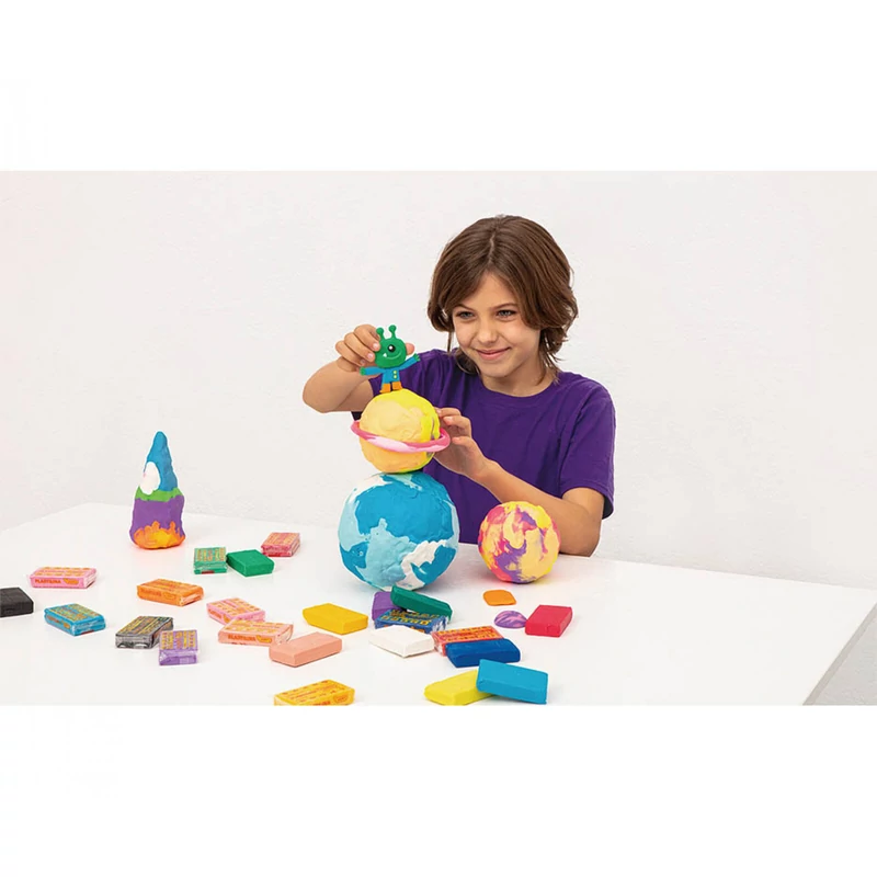 Plastilina tálca gyurma 10x50g válogatott színekben