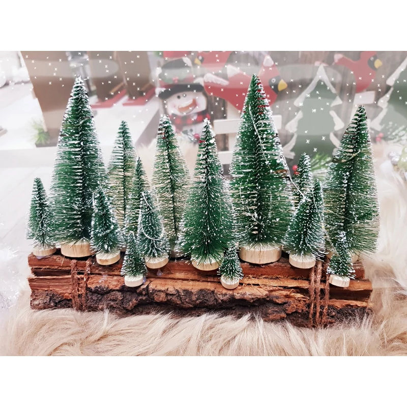 Dekor fenyőfa zöld 10cm 10db/csomag