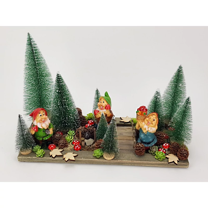 Dekor fenyőfa zöld 10cm 10db/csomag