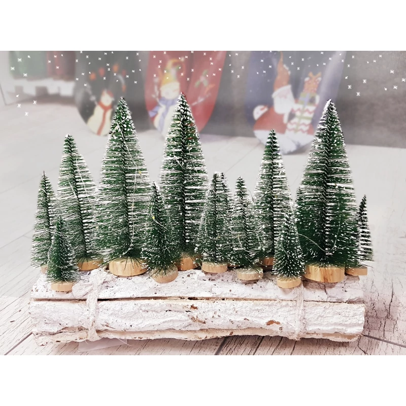 Dekor fenyőfa zöld 10cm 10db/csomag