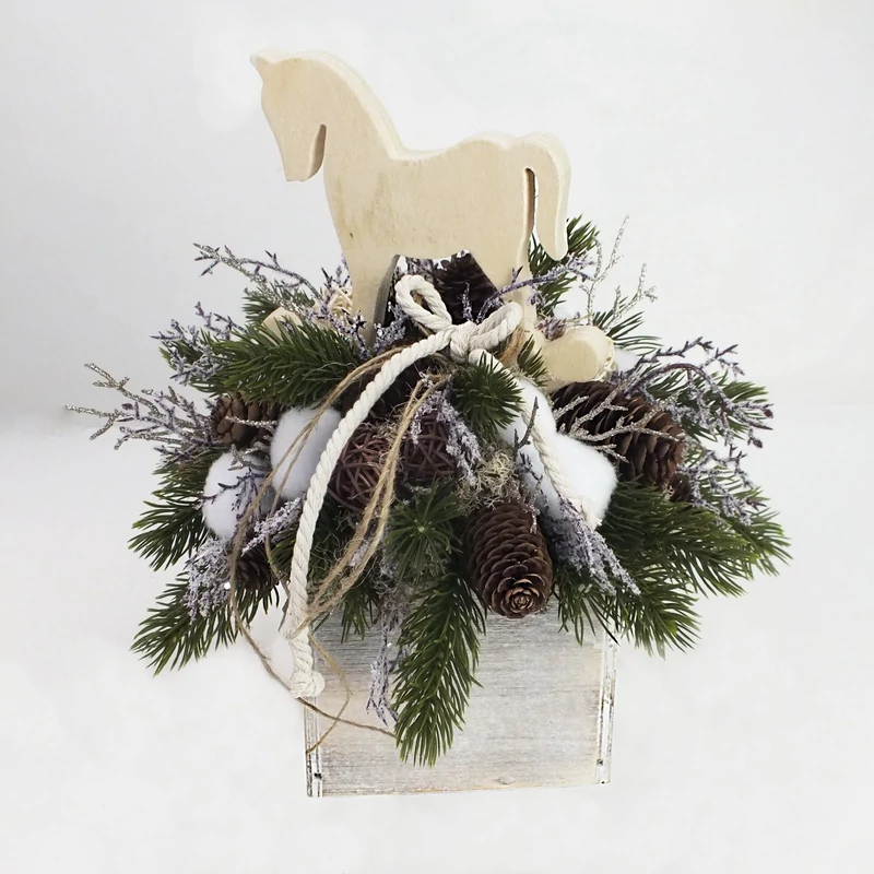 Dekoláda szürkésbarna koptatott kocka 11x11cm