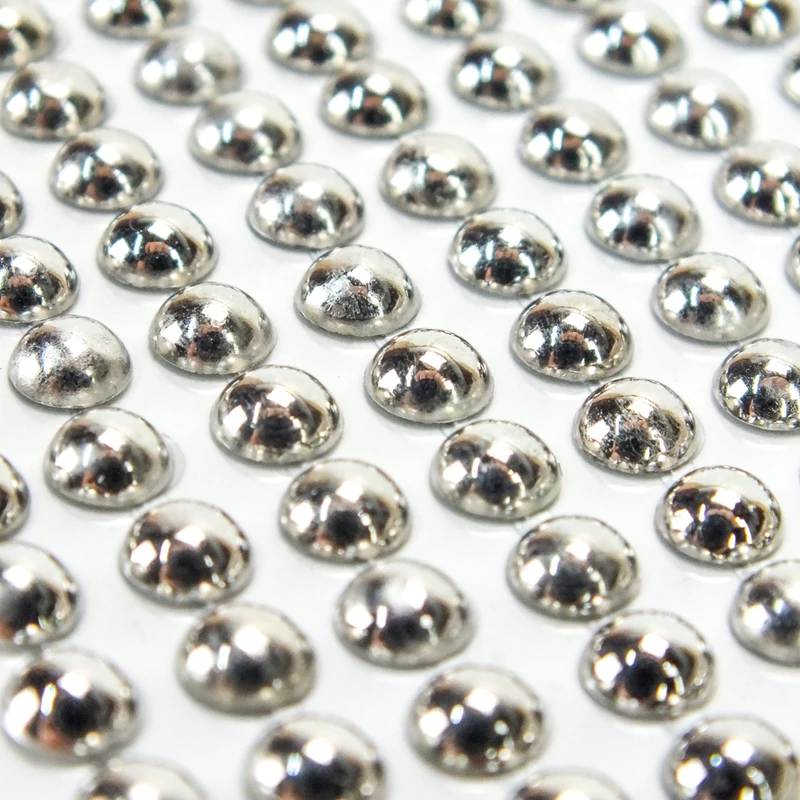 Öntapadós flitter gyöngyök 320db/lap - ezüst kicsi