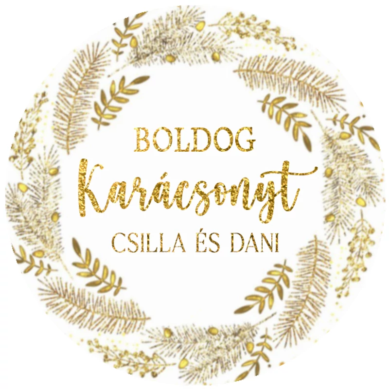 Matrica - Egyedi szöveggel ellátott, személyre szabott, karácsonyi 