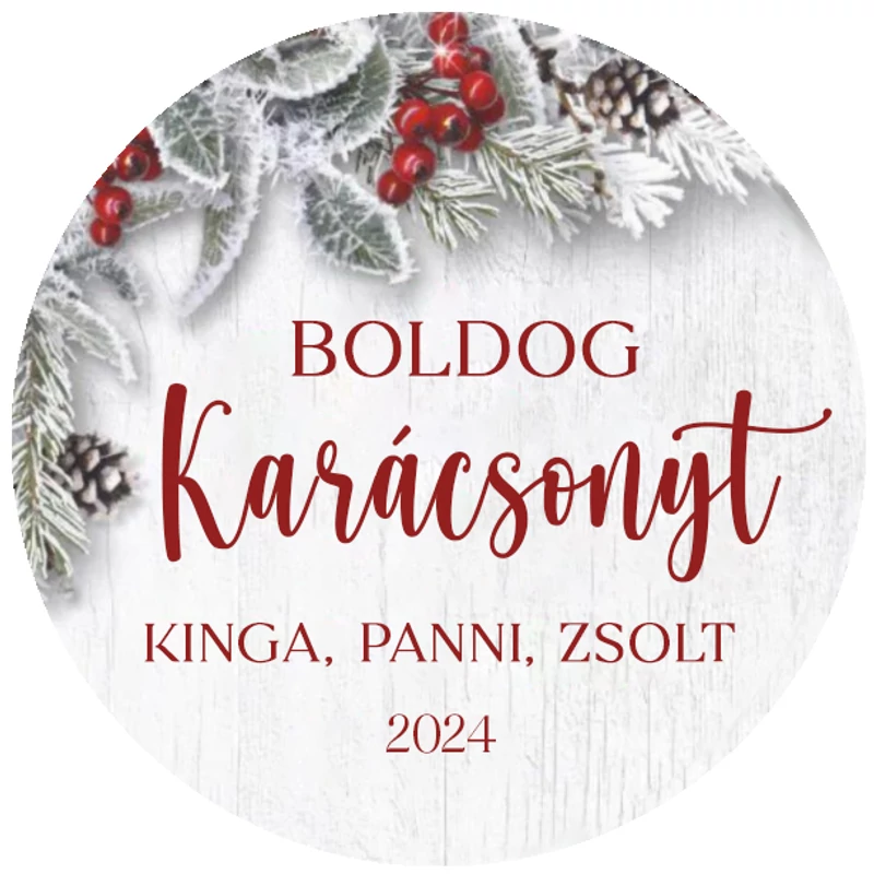 Matrica - Egyedi szöveggel ellátott, személyre szabott, karácsonyi 