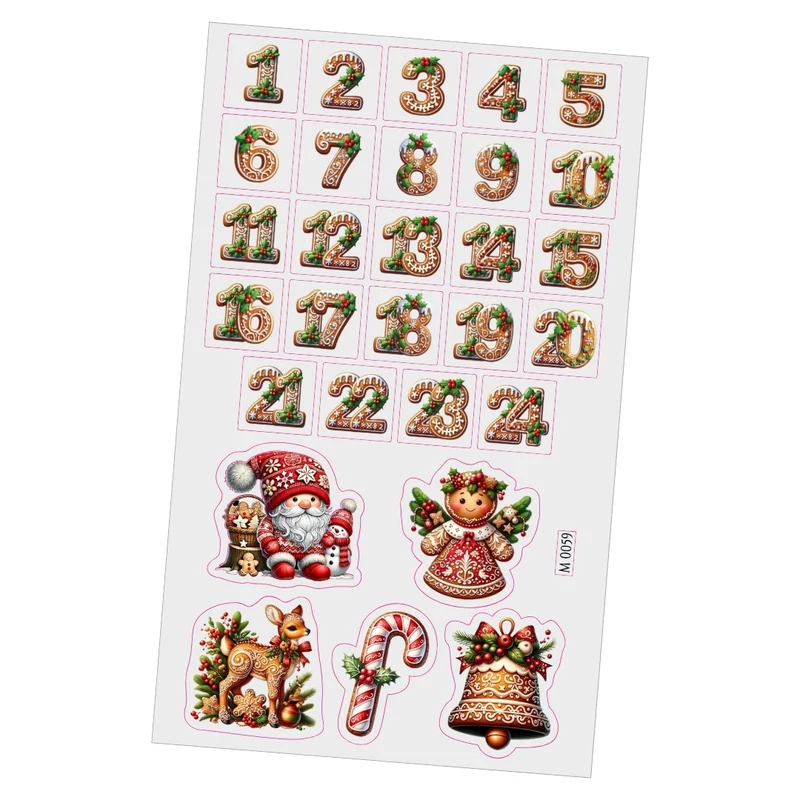 Matrica - Mézi adventi készülődés - átlátszó 29db/lap