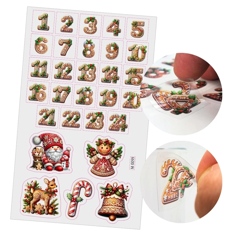 Matrica - Mézi adventi készülődés - átlátszó 29db/lap