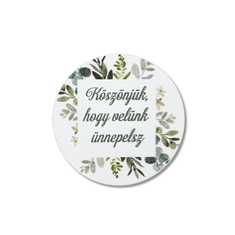 Matrica - köszönjük, hogy velünk... - zöld leveles 15db/lap